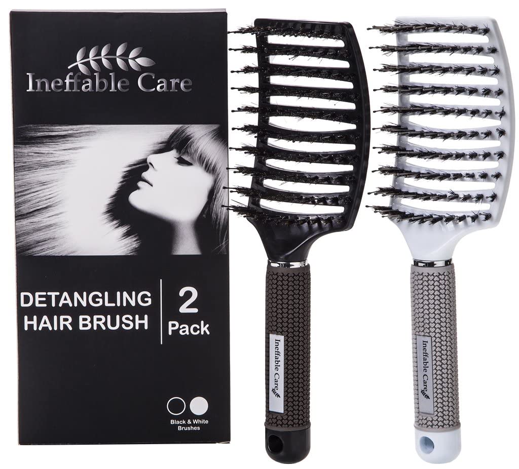 Ineffable Care brush staged on bathroom counter for daily grooming convenience