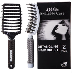 Ineffable Care close-up of boar bristles smoothing hair cuticle for added shine