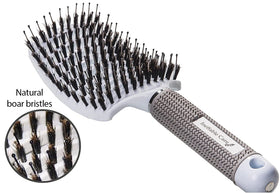 Ineffable Care close-up of nylon pins and bristles detangling knots without breakage