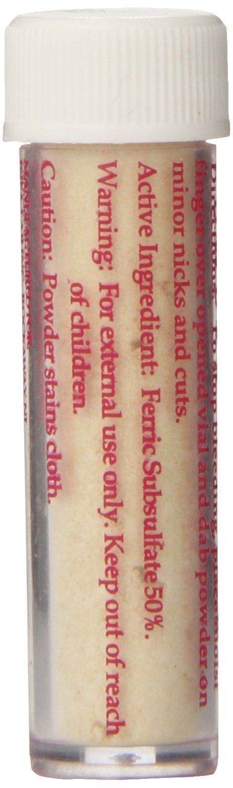 Infalab vial close-up showing powder texture and clear dose for quick bleeding control