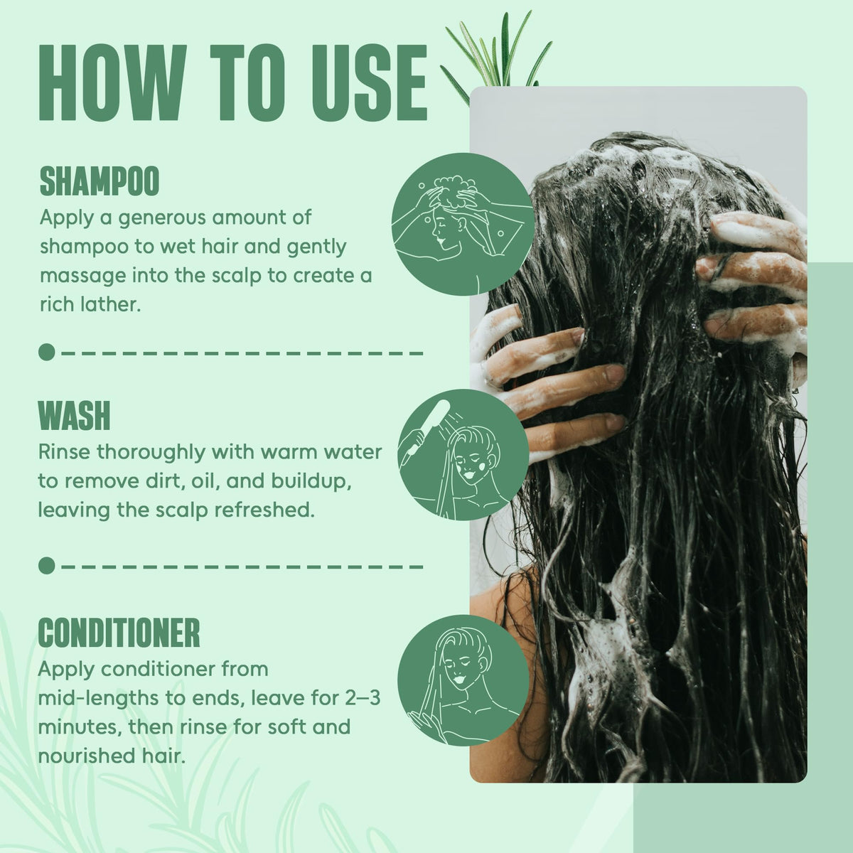INFINA ESSENTIALS in-shower use with hand applying product for scalp refresh