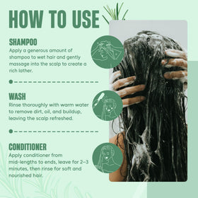 INFINA ESSENTIALS in-shower use with hand applying product for scalp refresh