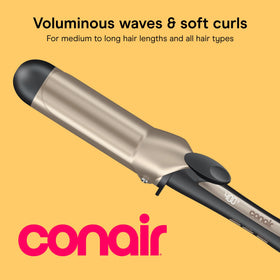 INFINITIPRO BY CONAIR close-up of tourmaline ceramic barrel highlighting smooth finish and shine