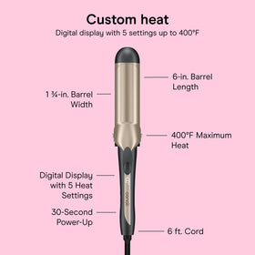 INFINITIPRO BY CONAIR in use on long hair creating loose waves with natural movement