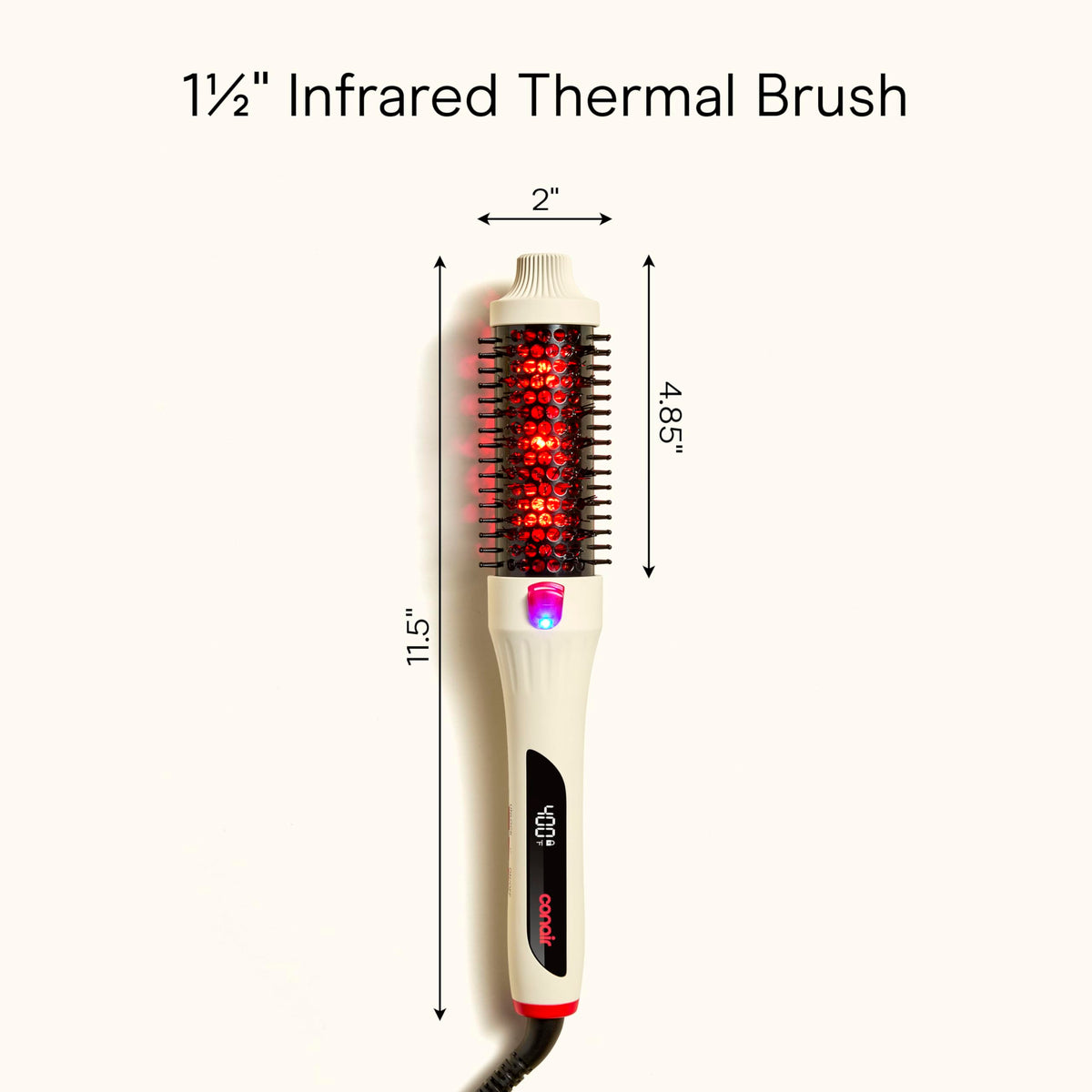 INFINITIPRO BY CONAIR back label close-up with specifications to verify temperature and features