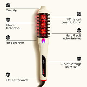 INFINITIPRO BY CONAIR ceramic barrel close-up showing even heat distribution for safer styling