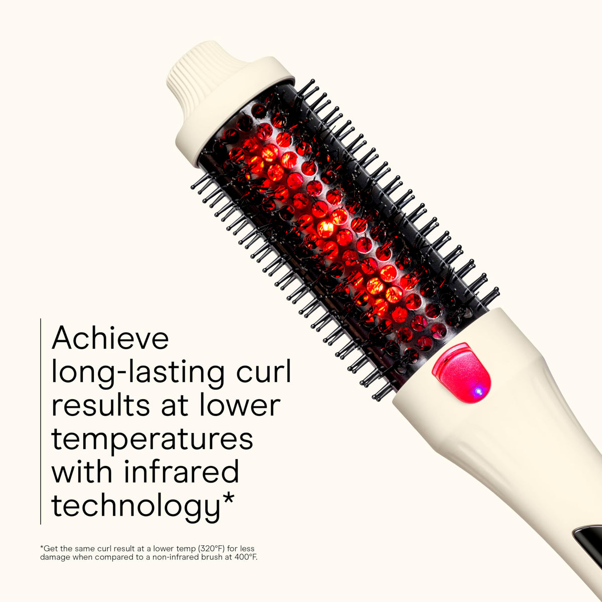 INFINITIPRO BY CONAIR mixed nylon bristles detail for secure grip and gentle detangling
