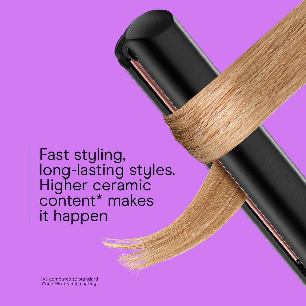 INFINITIPRO by CONAIR floating plate detail ensuring consistent contact for even styling results