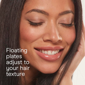 INFINITIPRO by CONAIR in use on long hair demonstrating faster straightening and reduced frizz