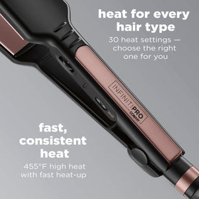 INFINITIPRO by Conair side profile showing floating plate for smoother, snag-free passes