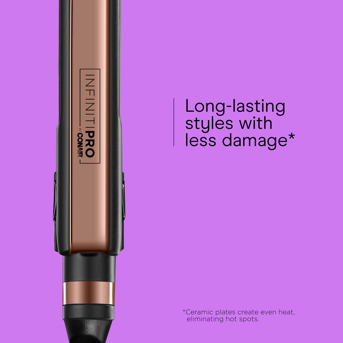 INFINITIPRO by CONAIR temperature controls with 30 settings providing precise heat management