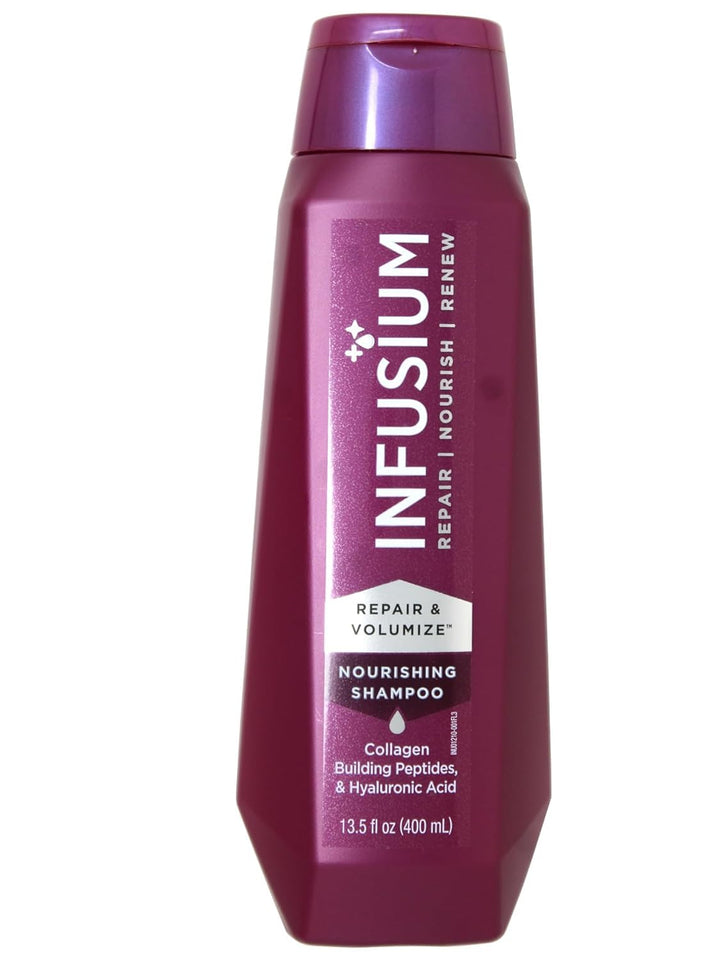 Infusium front bottle showing label and size delivering clarifying benefits