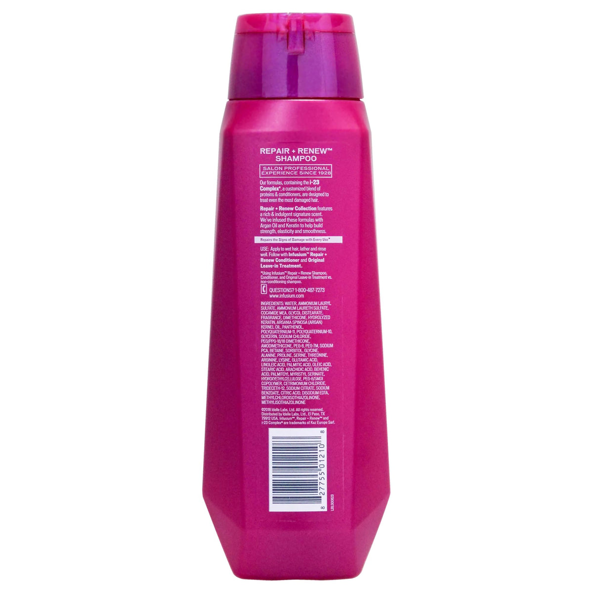 Infusium creamy lather with visible ingredients highlighting moisture and strength