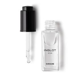 Inglot Duraline front bottle showing label and pipette for precise dosing and durability