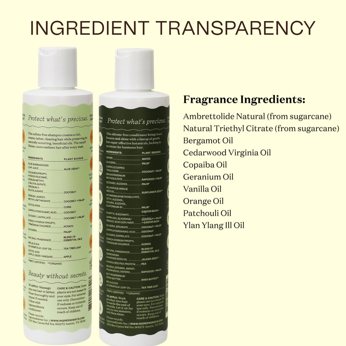 Ingreendients hair before and after image showing improved shine and manageability