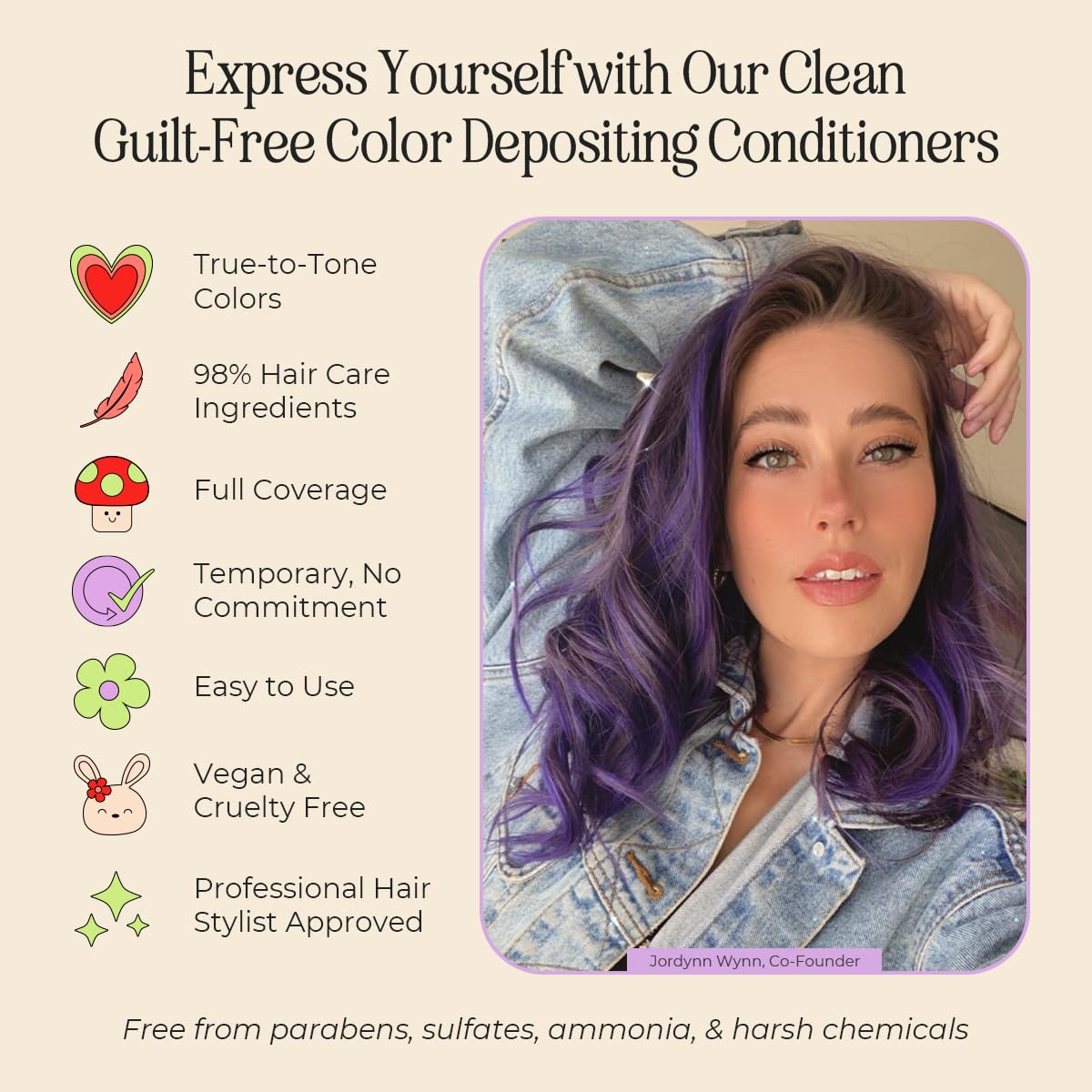 INH amethyst before and after section showing increased purple tone and gloss