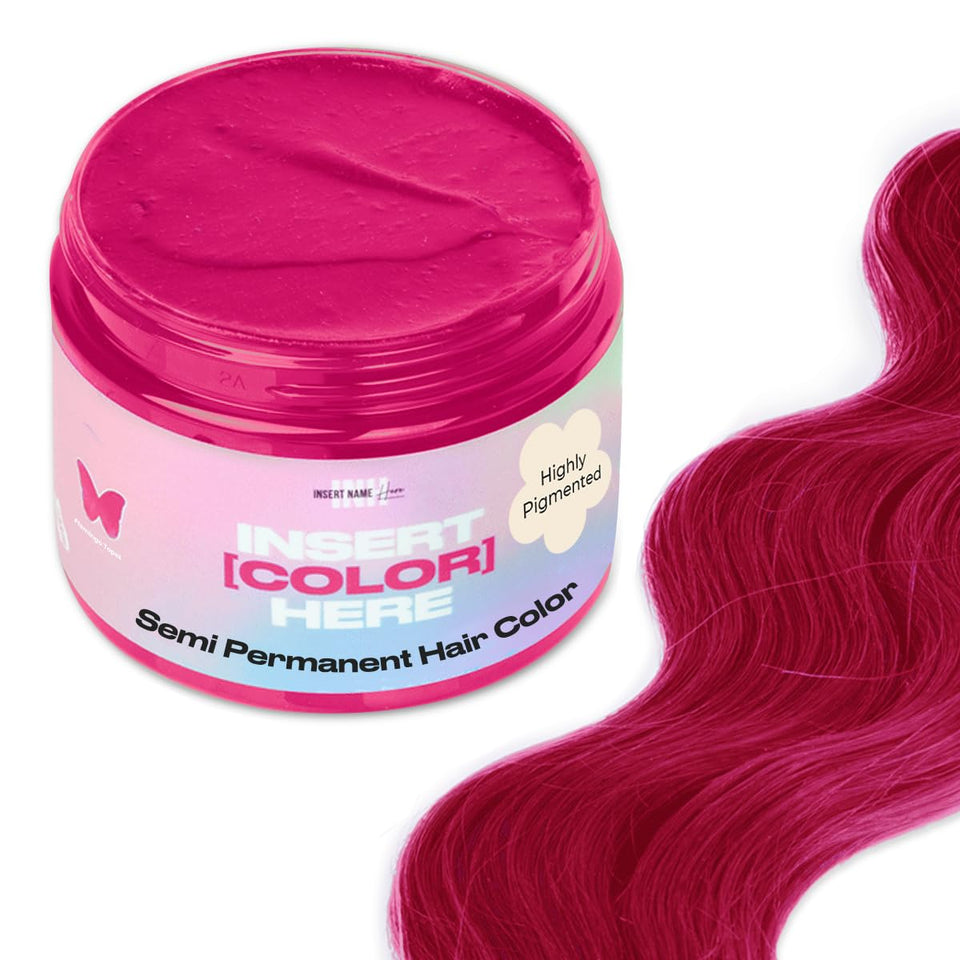 INH Flamingo Topaz jar front view showing vibrant pink and clear labeling for easy choice