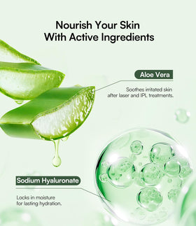 INIA close-up gel droplet texture showing smooth hydration and non-greasy finish