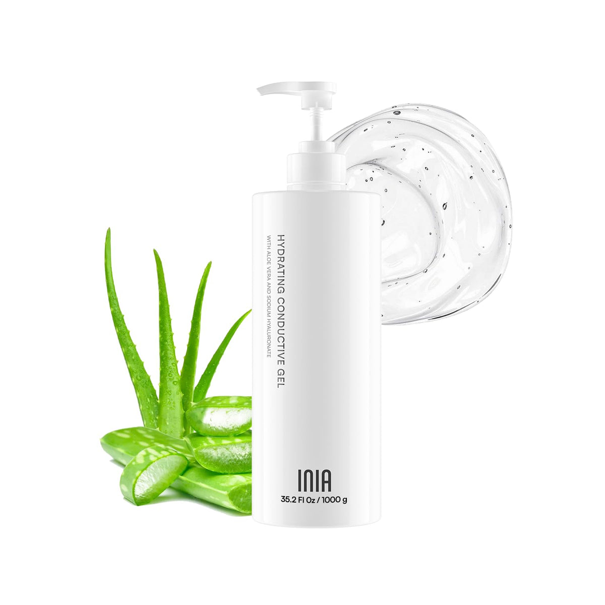 INIA front bottle view showing label and hydration benefits