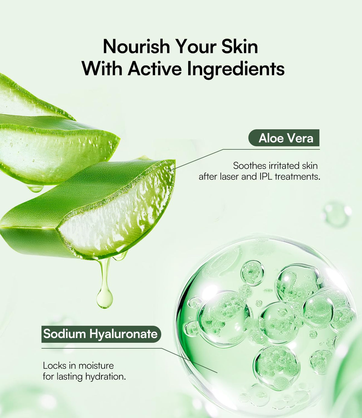 INIA gel being pumped with clear texture demonstrating quick absorption benefit