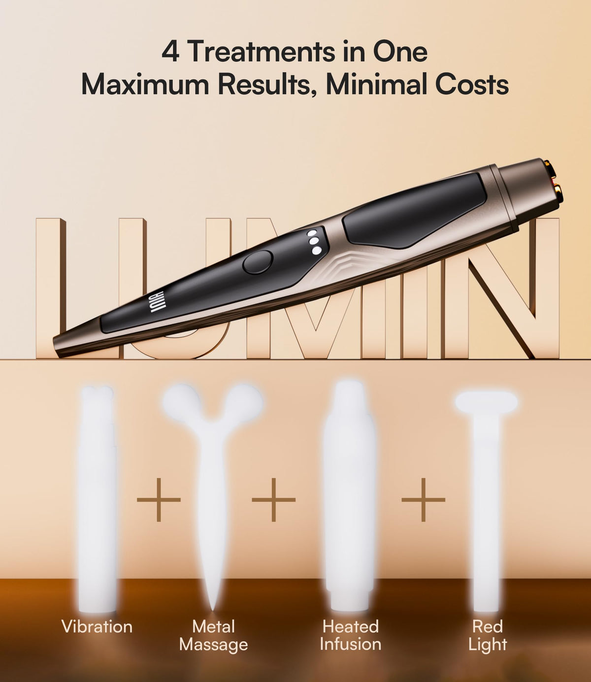 INIA in use under-eye treatment demonstrating gentle lift and warming comfort