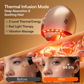 INIA tool used under eye to depuff and smooth delicate skin