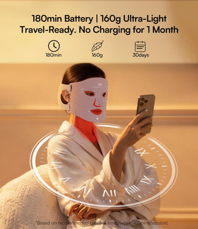 INIA mask in a calm home setting portraying easy at-home sessions