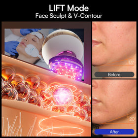 INIA SPHERA in use on cheek to define contours and stimulate skin