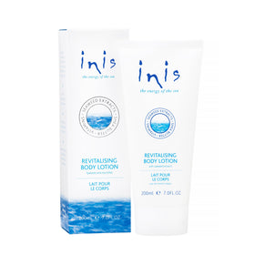 Inis bottle front view showing product packaging and fresh sea scent benefit