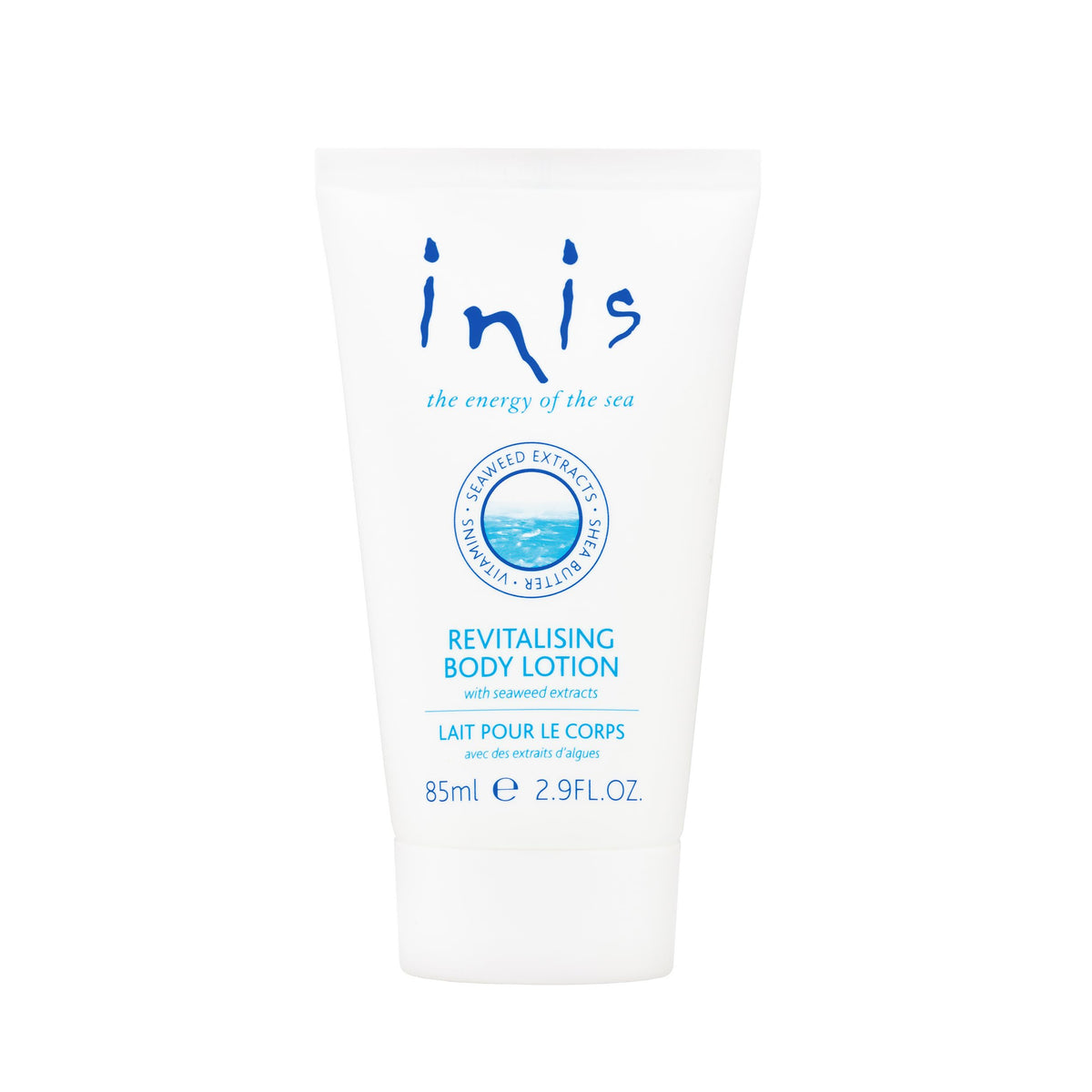 Inis the Energy of the Sea front packaging travel-size showing clean design and portability