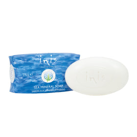 Inis the Energy of the Sea front packaging showing large 7.4 oz bar benefit long-lasting soap