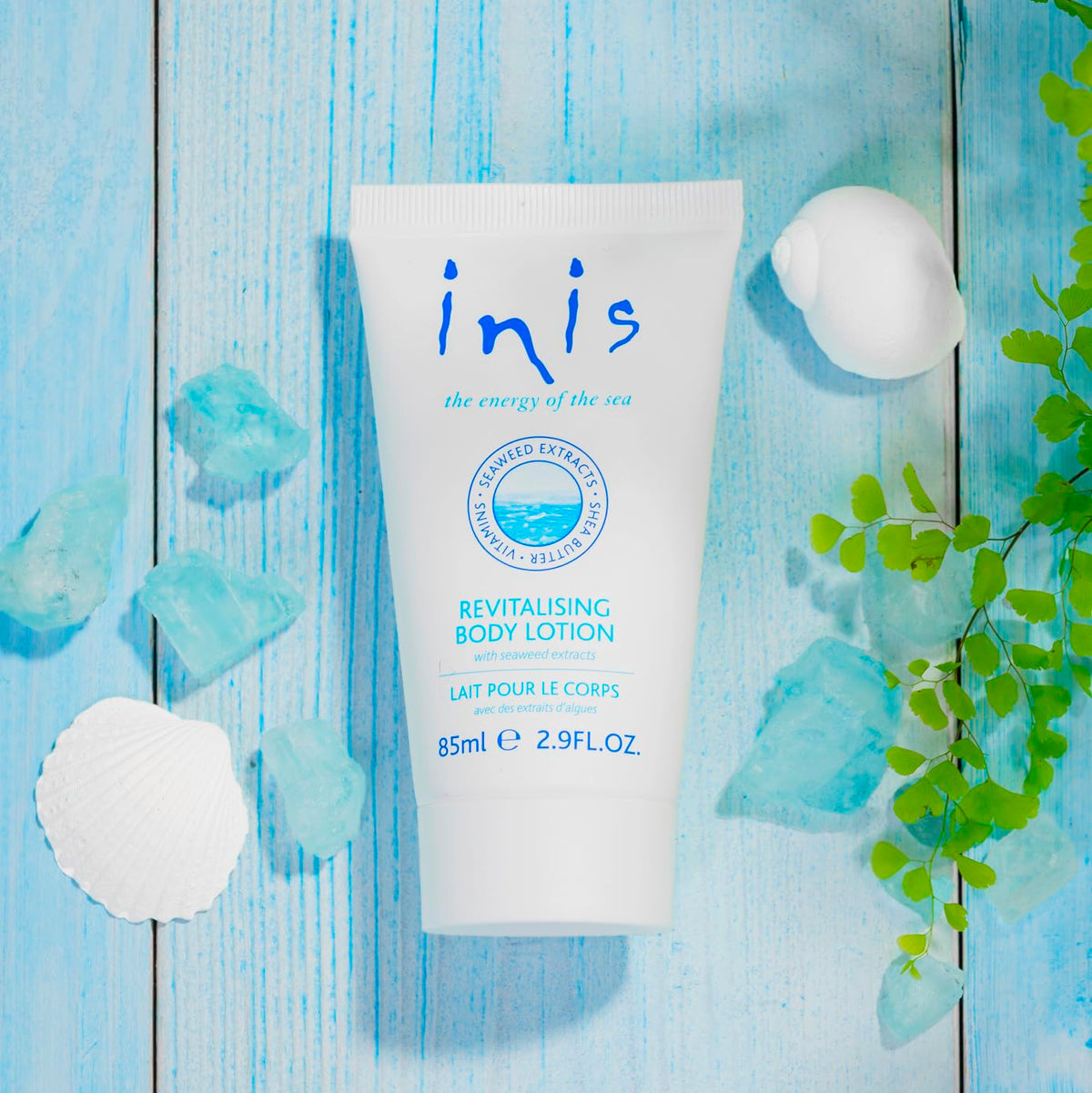Inis the Energy of the Sea lotion being applied to hands demonstrating smooth hydration