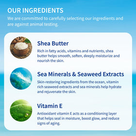 Inis lotion absorbed into skin showing non-greasy finish and softness