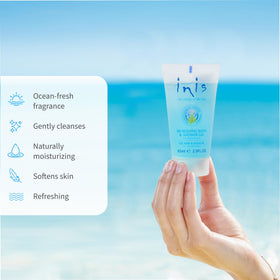 Inis cap and pump detail showing leak-resistant design for worry-free travel
