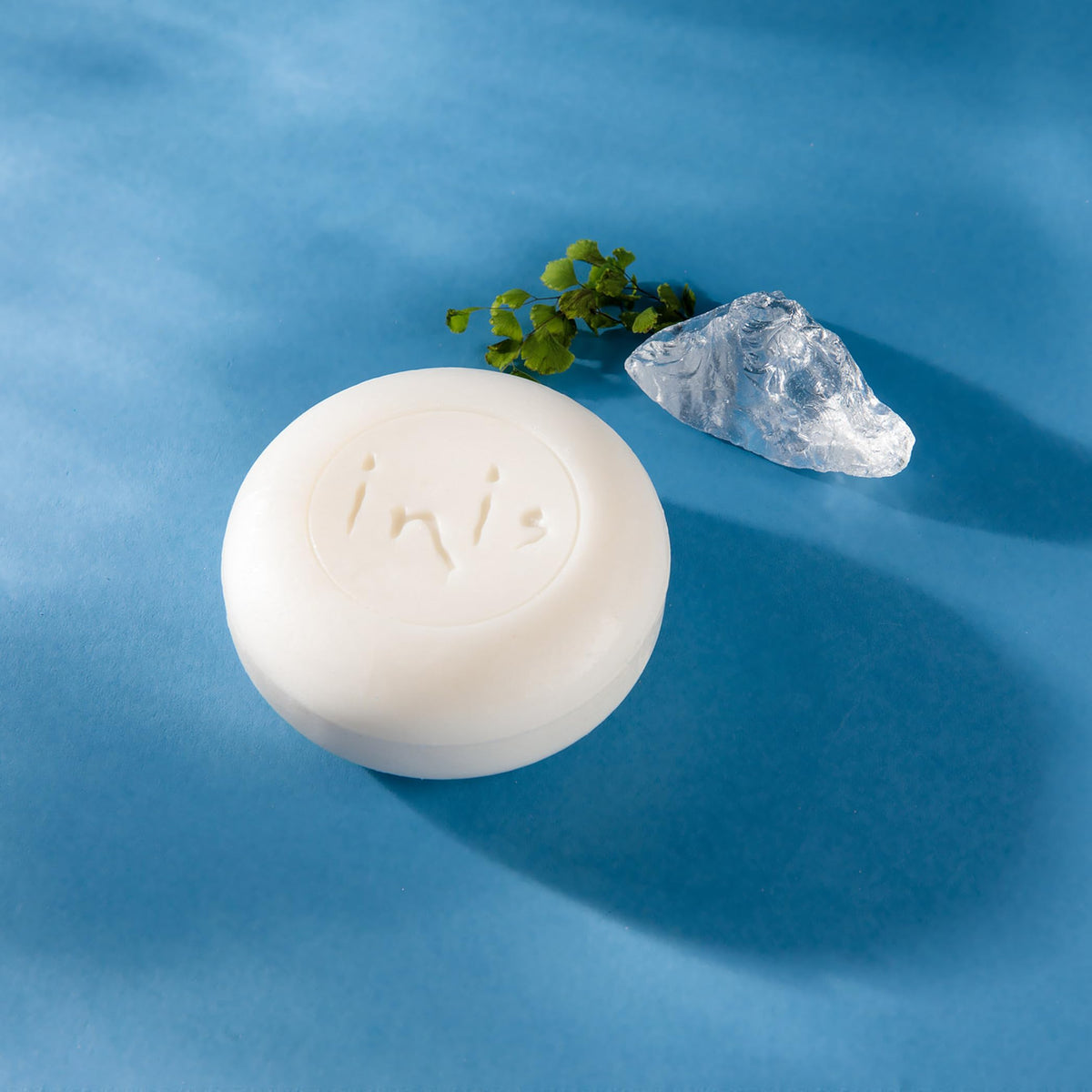 Inis triple-milled soap close-up detail highlighting dense long-lasting texture