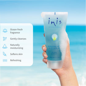 Inis travel size in gym bag showing portability and convenience benefit