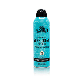INK-EEZE front packaging 6oz bottle showing product and SPF benefit