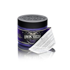 INK-EEZE with lavender sprigs highlighting essential oil scent and calming benefit