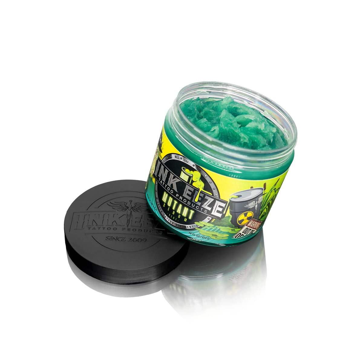 INK-EEZE Mutant Serum jar inside collectible-themed packaging for fans