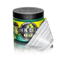 INK-EEZE Mutant Serum ingredient panel highlighting botanical extracts and vitamins