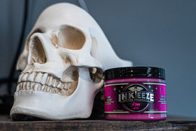 INK-EEZE label close-up showing ingredient callouts and made-in-USA reassurance