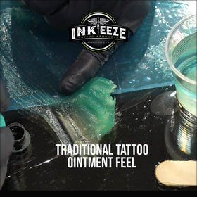 INK-EEZE texture close-up illustrating smooth spreadability advantage