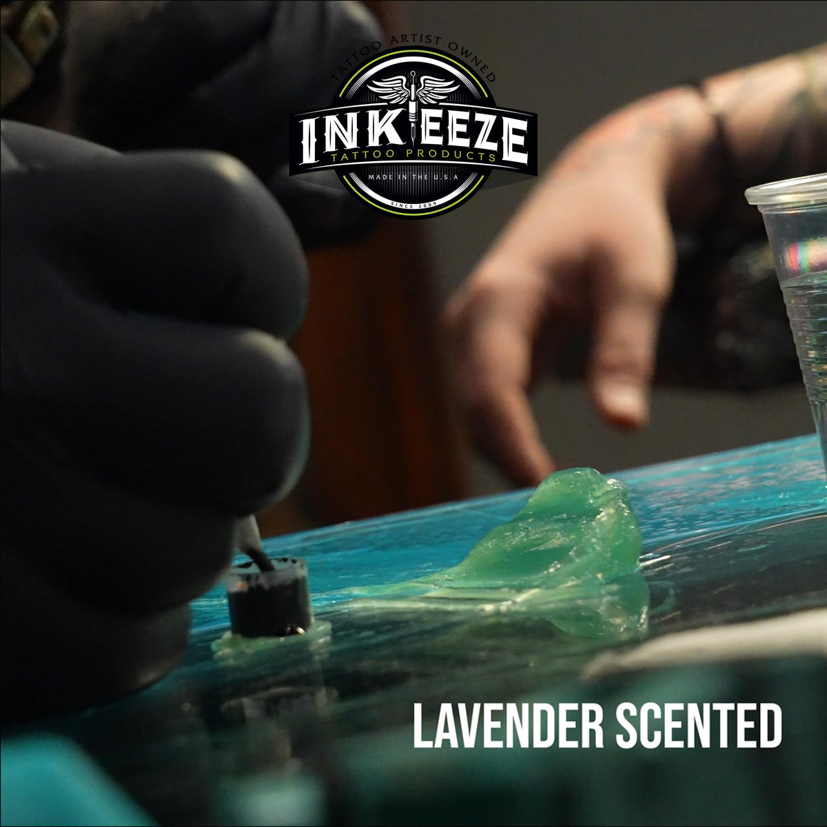 INK-EEZE tube with open cap showing controlled-dispense convenience