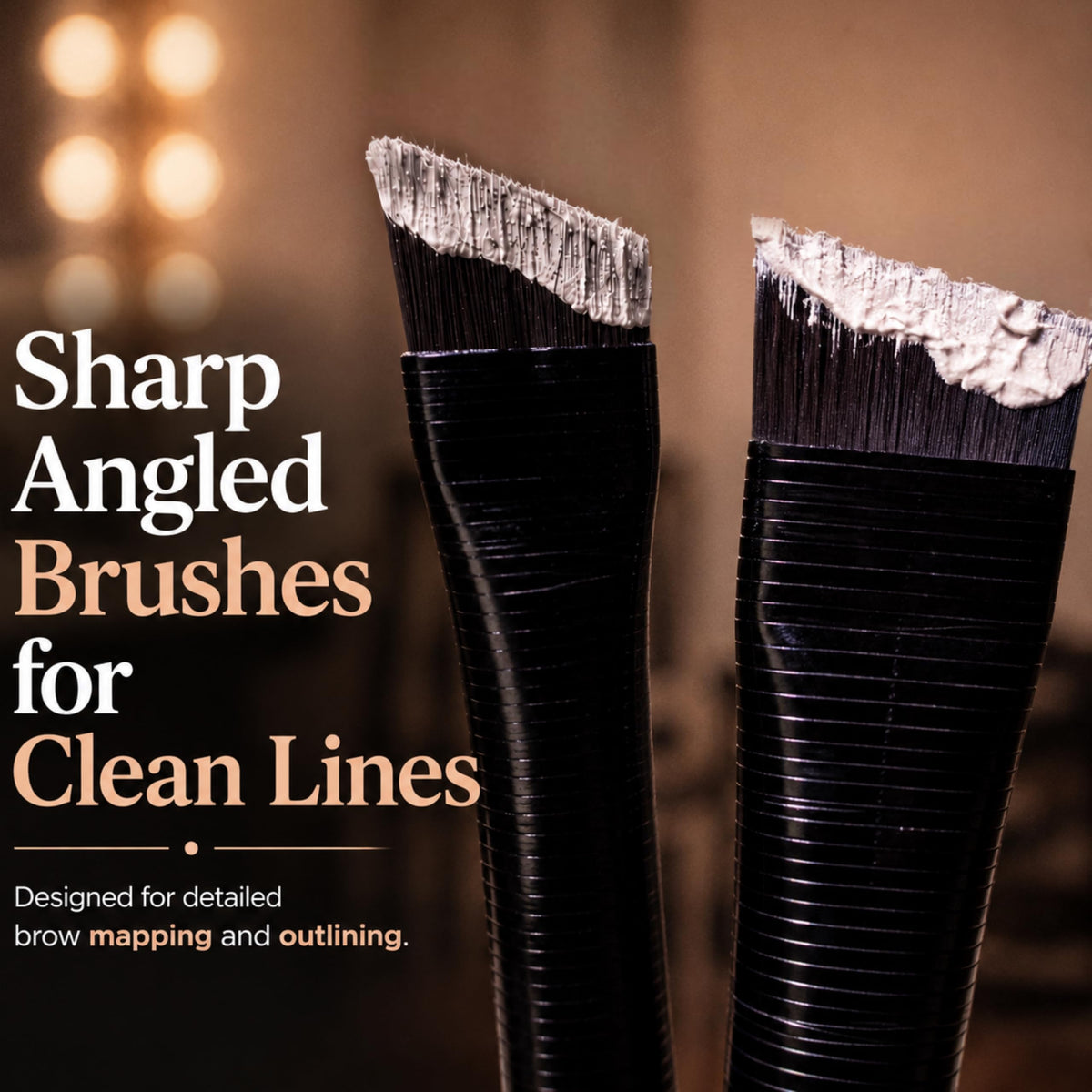 Ink Permanent angled brow brush detail enables even paste application