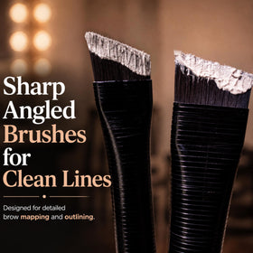 Ink Permanent angled brow brush detail enables even paste application