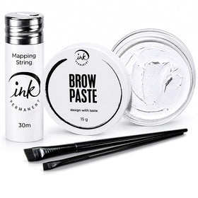 Ink Permanent front packaging showing full brow mapping kit benefits