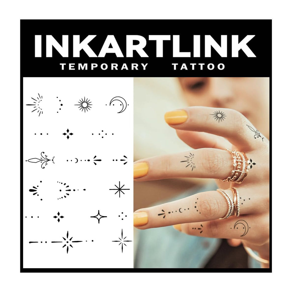 INKARTLINK front packaging showing two medium tattoo sheets and elegant branding for gifting