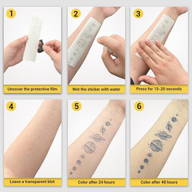 INKARTLINK lifestyle shot on model showcasing stylish temporary tattoo for events and photos