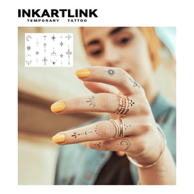 INKARTLINK close-up of printed tattoo sheet detail showing crisp lines and botanical ink quality