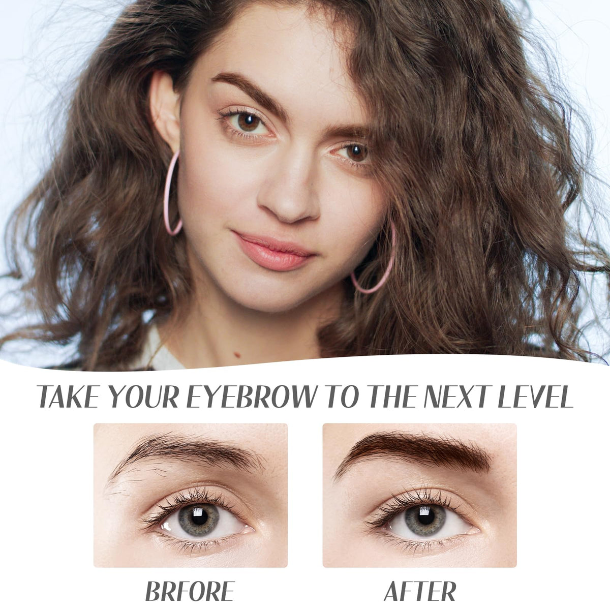 InkForge eyebrow brush and comb detail enabling precise shaping and blending